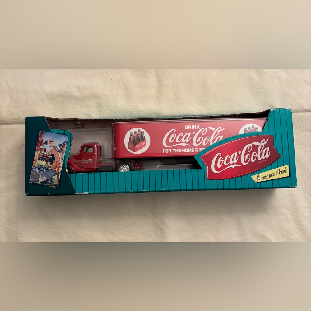 Coca-Cola Die-Cast Metal Bank Box